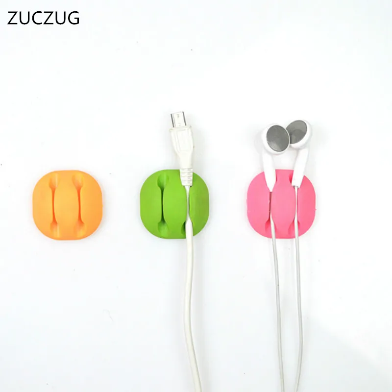 ZUCZUG Color functional Cable Winder Cable Organizer Earphone Clip Cord Management Desktop Cables Holder Wires Organization