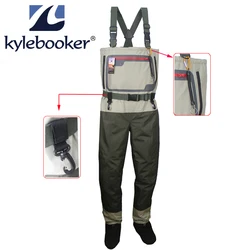 Vadeadores de pecho de pesca para hombre, Kit de pantalones de vadear de caza convertibles ligeros, medias transpirables, pesca con mosca