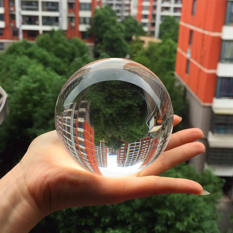 70mm Nice Clear Rare Quartz Crystal glass Ball Magic Sphere Fengshui Glass Lucky Ball Crafts For Office Home Decoration Gift