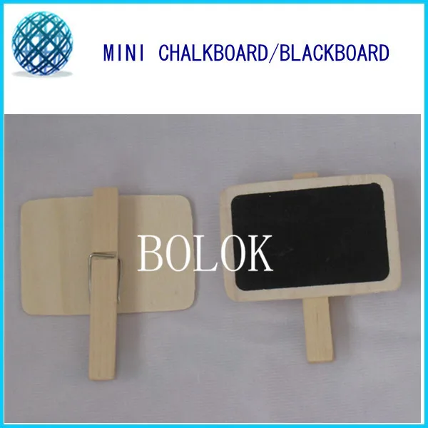 Free Shipping 500pcs/lot Small Rectangle Wooden Blackboard Chalk Board Peg , Chalkboard Clips - Wedding Table Decoration