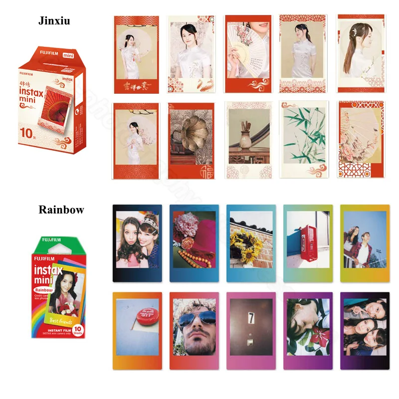 Genuine Fujifilm Instax Mini Film Color Photo Paper 10 Sheets For Fuji 11 12 9 8 7s 7c 90 25 70 SP-2 Link Liplay Camera/Printer