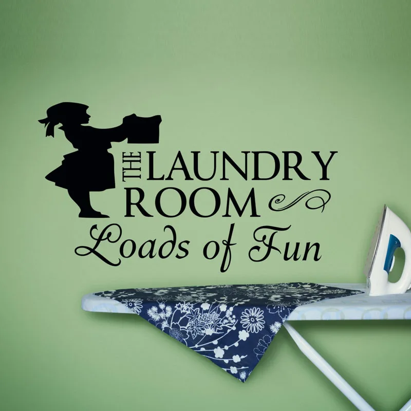 ZOOYOO The Laundry Room Wall Stickers Home Decor Art Vinyl Wall Murals Laundry Decal Loads Of Fun Wallpaper