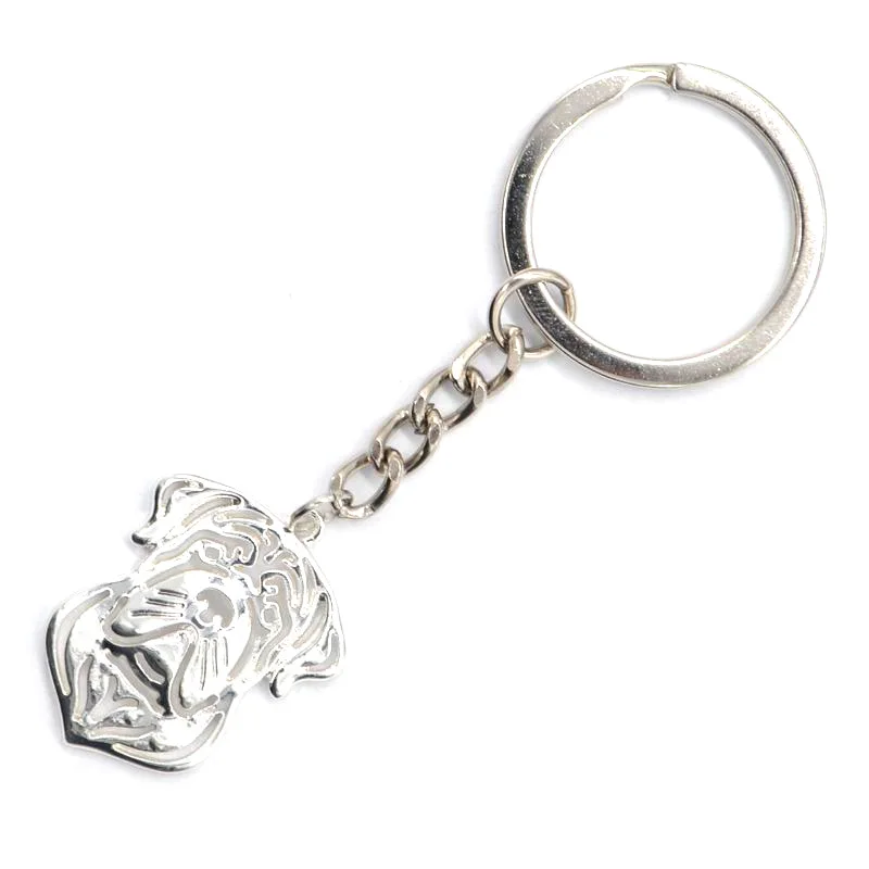 Jewelry Alloy English Mastiff Dog Key Chains Metal Pendant Key Chains For Men