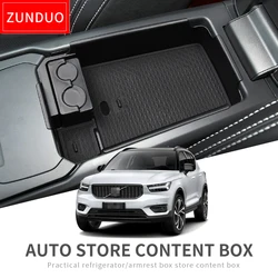 ZUNDUO Car Central Armrest Box for VOLVO XC40 2019-2023 Interior Accessories Stowing Tidying Center Console Organizer Container