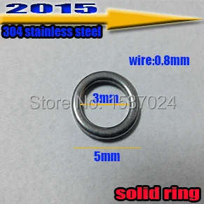 Come and buy! 100pcs fishing lures solid ring size:0.8*3mm*5mm the best quality 304 stainless steel