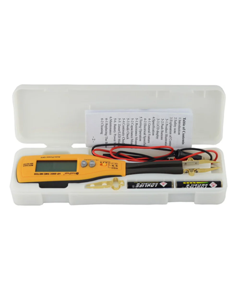 HoldPeak HP-990B Resistance Capacitance SMD Tester Meter Multimeter Professional component tester Relafive Value Battery Tester