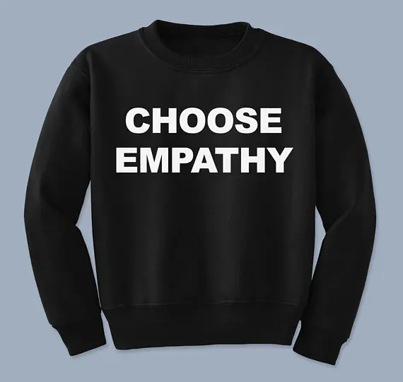 Skuggnas Choose Empathy Sweatshirt Crew Neck Women Jumper Fashion Tumblr Casual Tops Long Sleeve aesthetic Hoodie Drop ship