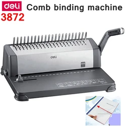 Deli 3872 Manual Comb binding machine office Financial binding machine 21 holes 425 pages binding thickness