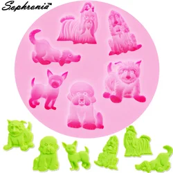 Sophronia M294 Dog Lion Tiger Bear Silicone Mold DIY Fondant Mould Baking Tool Cookies Pastry Sugar Decoration Clay Crafts Jelly