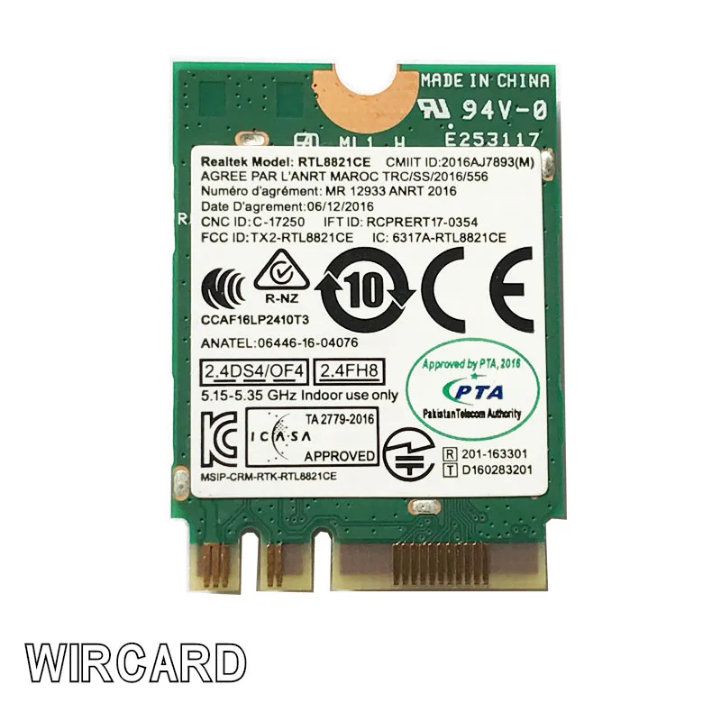 RTL8821CE 802.11AC 1X1 Wi-Fi+BT 4.2 Combo Adapter Card FRU 01AX710 wireless network card For laptop