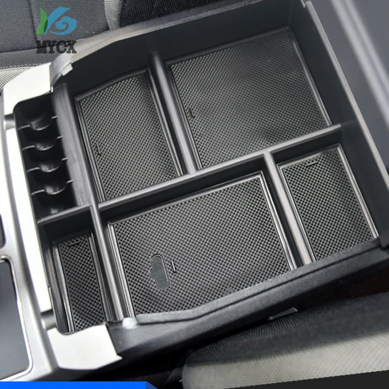 For Ford F150 F-150 Case Organizer Armrest Storage Box 2015 2016 2017 2018 Automobile Part Accessories black