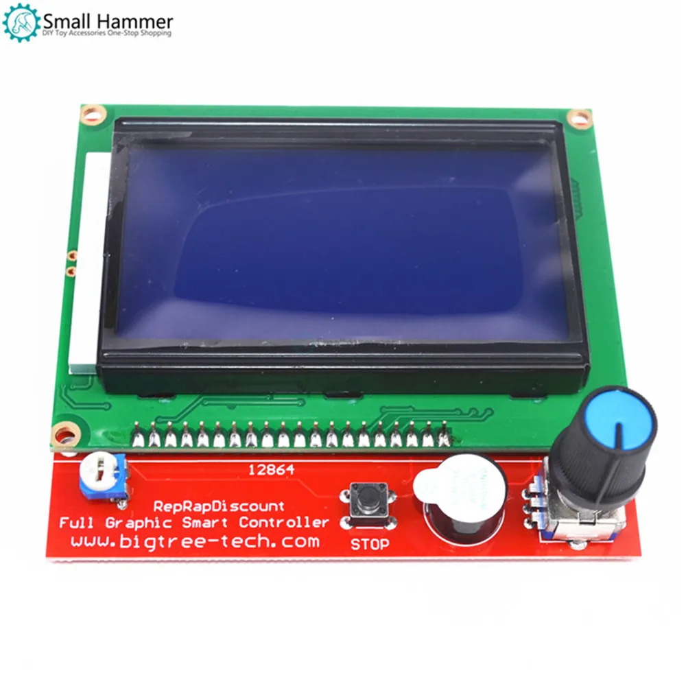 ملحقات طابعة ثلاثية الأبعاد 1.4 LCD12864, وحدة تحكم ذكية LCD لوحة تحكم