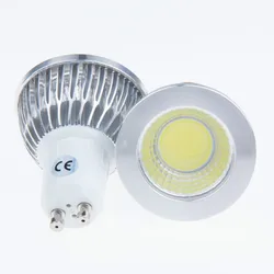 10 Peças Lâmpada LED GU10 5W COB Spotlight AC 110V 220V Branco Frio 6500K Branco Quente 3000K Branco Natureza 4000K Lâmpada Luz Opt