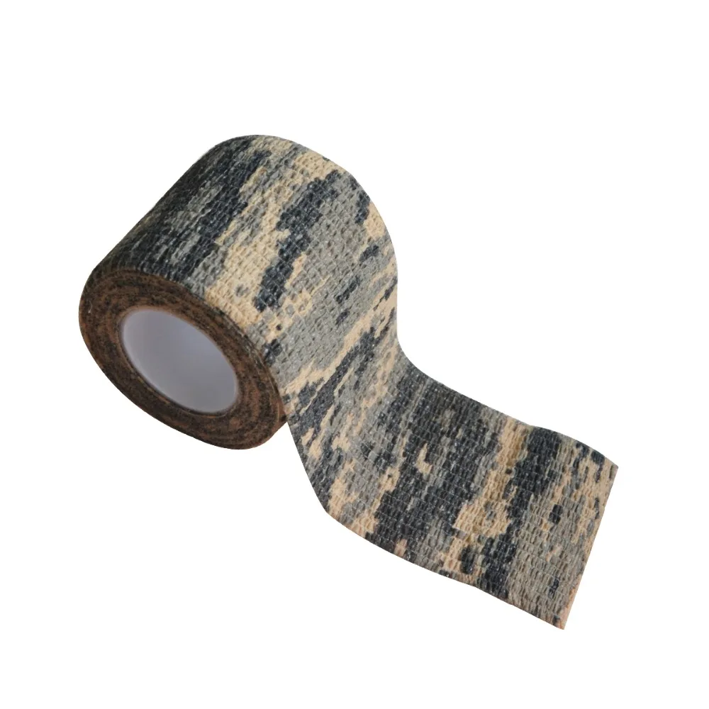 3Rolls Bionic Camouflage Wrap Camo Stretch Bandage Camping Hunting Camouflage Tape For Gun Cloths Straps 5cm*4.5m