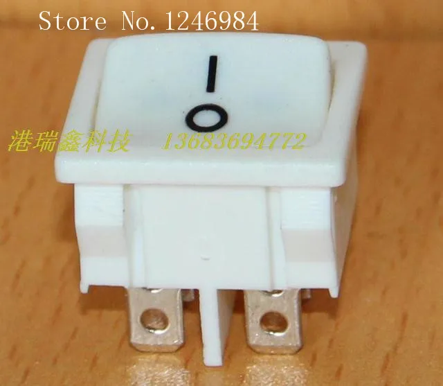 [SA]Trigger power switch Pyunik PRONIC white square legs dual single rocker switch reset BR-24C--50pcs/lot