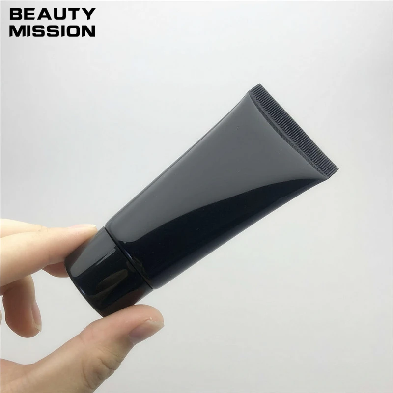 50ML 100pcs/lot Black Empty Soft Tube Cosmetic Cream Lotion Shampoo Containers Facial cleanser Unguent Containers Tube Squeeze