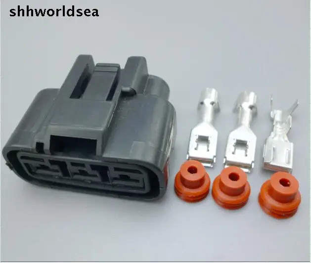 

Shhworldsea 3 pin 6.3MM For QLW 250 3 Pin car Female Left Slot connector QLW-A-3F-GR auto waterproof electrical connector plug