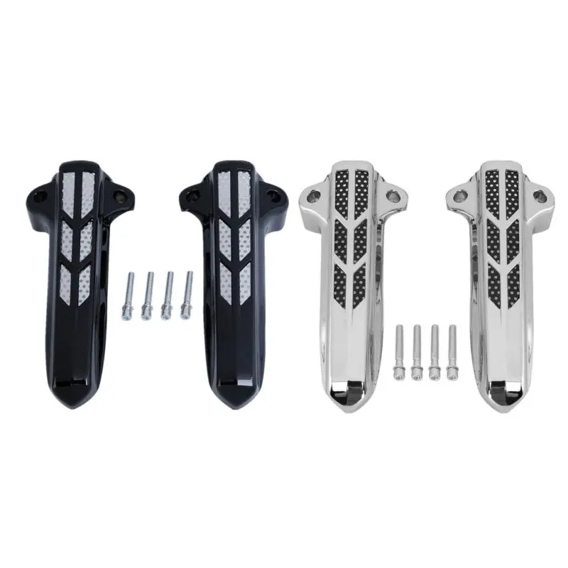 

Motorcycle Chrome/Black Front Lower Fork Leg Covers for Harley Touring Electra Street Road Glide FLHR FLHTCU FLHX FLTRX 14-2017