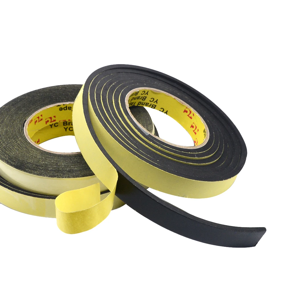 5M X 10Mm X 3Mm/3M 10M Enkelzijdige Zelfklevende Waterdichte Tochtstrips Schuim spons Rubber Strip Tape Voor Raam Deurafdichting Strip