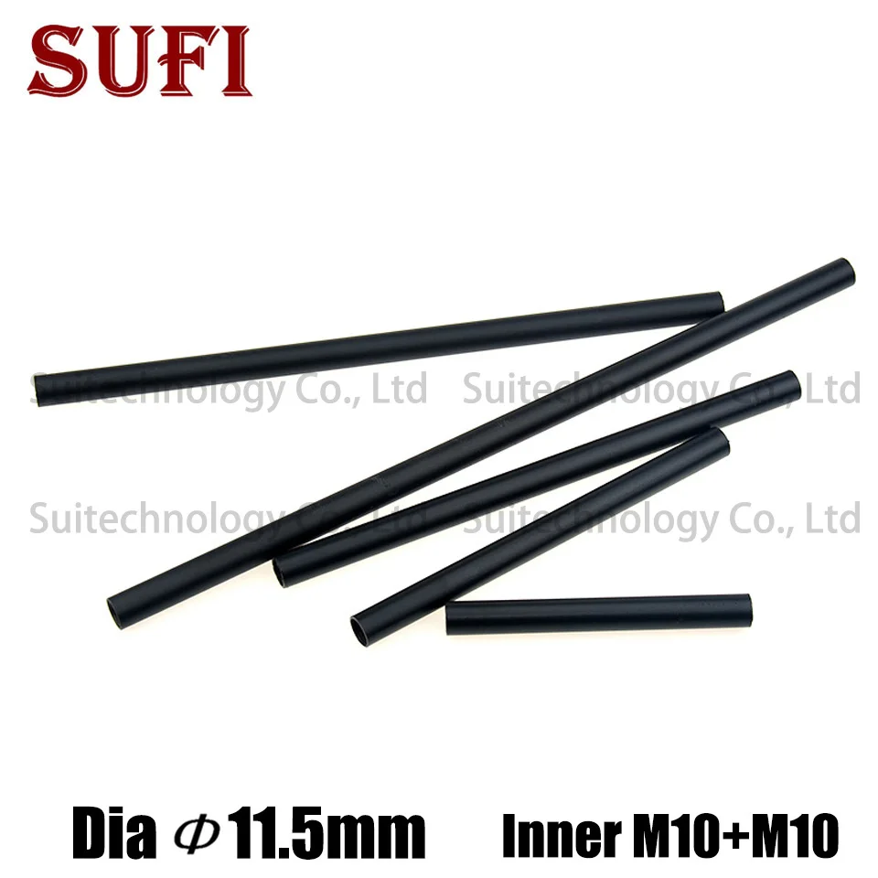 

2pcs Dia11.5mm Female Thread M10+Painted Black Metal Hollow Tube Metal Pipes Straight Rod For DIY Floor Lamp Accessories