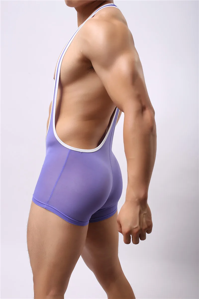 Mens Undershirt Sexy Underwear Breathable Mesh Men Tank Tops Men Bodysuit Undershirt Jumpsuit Shorts Men Sleepwear Nightwear