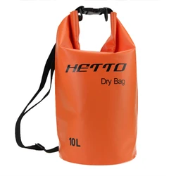 Mochila hermética de pesca, bolsa sellada de PVC 500D, 10L, 20L, naranja, azul, amarillo, impermeable, para buceo, Rafting, estanque