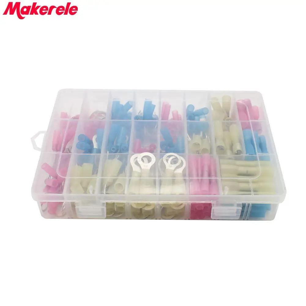 480pcs/Box GP-H002 Assorted Insulated Electrical Wire Terminals Crimp Connector Spade