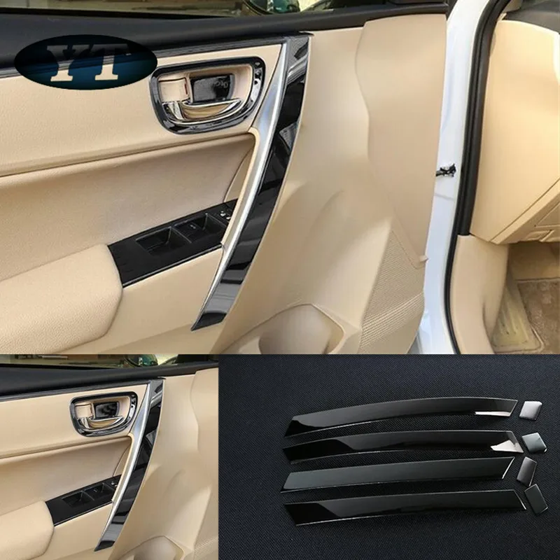 Auto inner door handle trim moulding for Toyota Corolla auris 2014-2018,stainless steel ,8pcs,car accessories