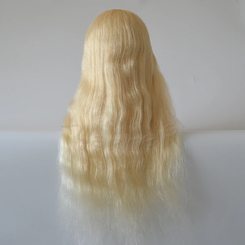 100% Natural Blonde Human Hair Training Head With Shoulder Great Quality Mannequin Head With 22 inch White Real Hair 613# Dummy