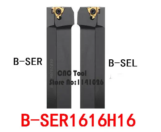 1 pcs B-SER1616H16/B-SEL1616H16 외부 스레딩 선반 도구, cnc 스레드 도구 홀더, 16er/16ir에 대 한 선반 절단 도구 홀더