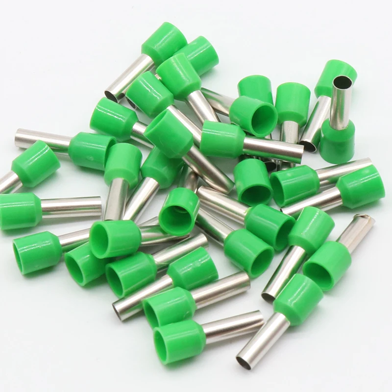 E6012 Tube insulating terminals 6MM2 100PCS/Pack Cable Wire Connector Insulating Crimp Terminal Insulated Connector E-