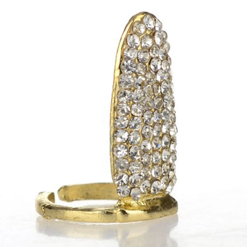 PINKSEE 5 قطعة رائعة رائعة كاملة كريستال حجر الراين مسمار خواتم لطيف موضة خاتم أظافر للنساء مجوهرات кольمصمم