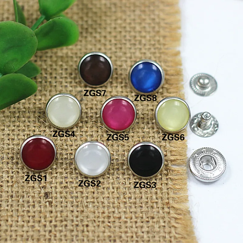 Free shipping 12mm 50pcs/lot high quality resin bread pearl copper prong snap button bodysuit popper children\'s clothing button