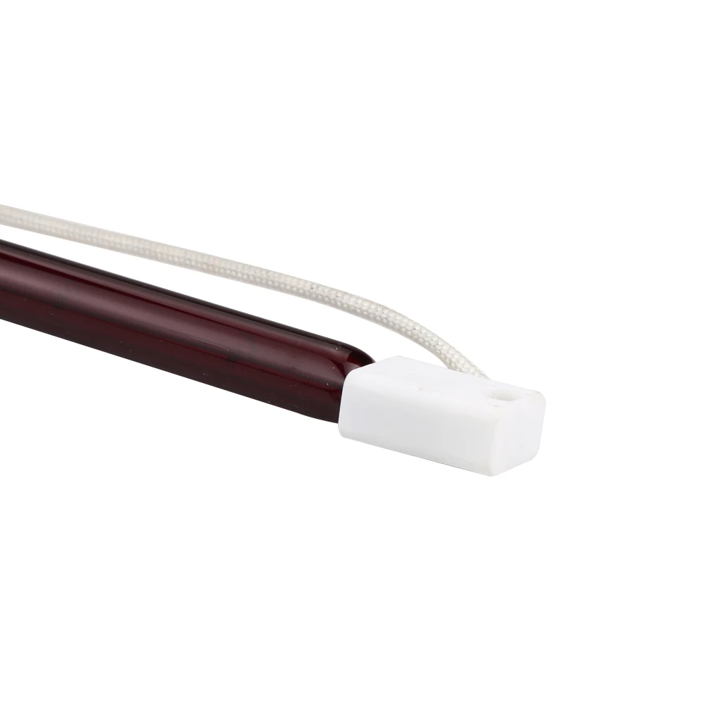 350mm/400mm/500mm/750mm 220V 1000W Ruby Color Halogen Infrared Quartz Tube IR Lamp Element Heater for Shoes Machine