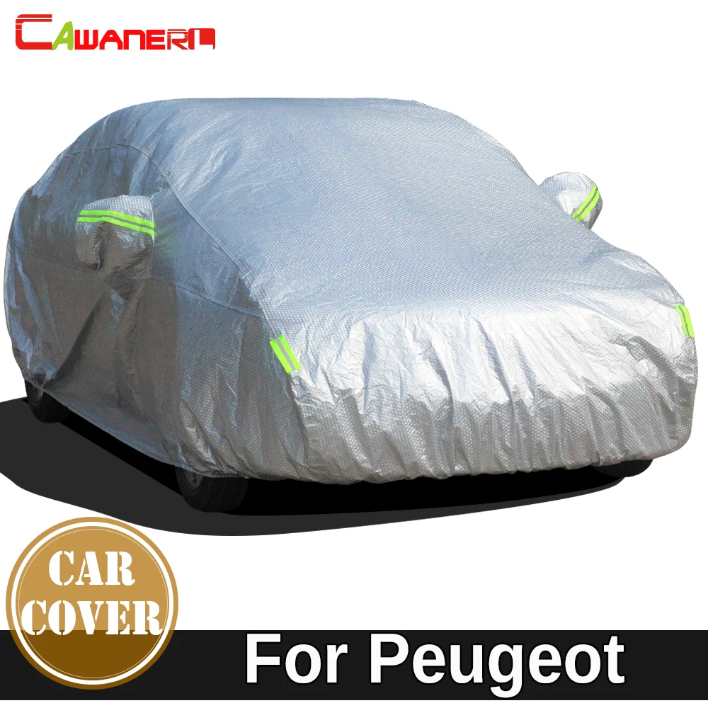 

Cawanerl For Peugeot 407 408 5008 508 607 301 Thicken Car Cover Waterproof Sun Snow Rain Hail Protection Cotton Cover Dust Proof