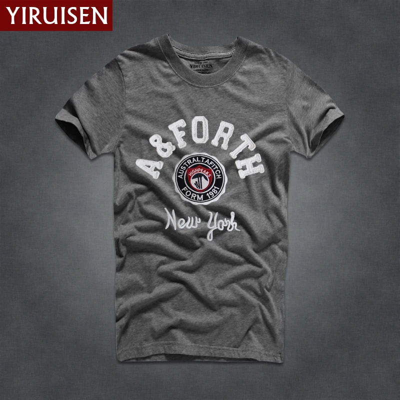 2021 New YiRuiSen Brand Men Short Sleeve T Shirt 100% Cotton O-neck Fashion Patch T-shirt Male Summer Clothing Casual Top Tees