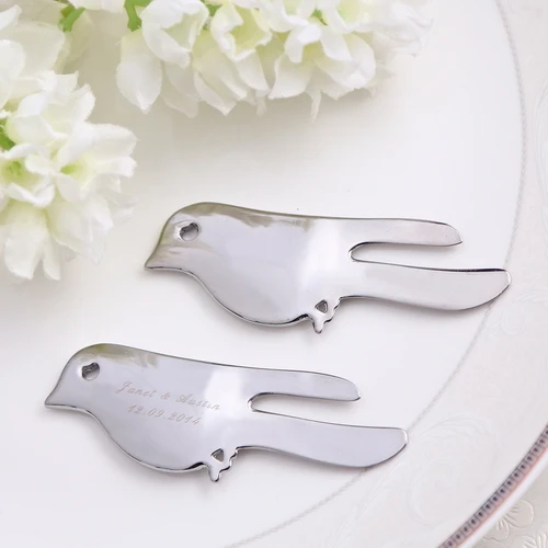 30pcs/lot  personalized Wedding party gift  favor company prizes  customized Souvenirs  loving bird letter opener KPQ1002