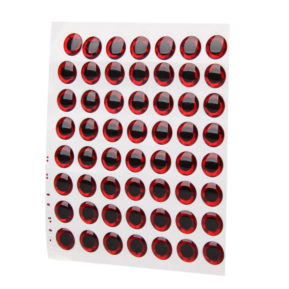 100Pcs* 3mm/7mm/12mm/16mm/20mm Red 3D Holographic Fishing Lure Eyes, Fly Tying, Jig Crafts Dolls , Lure Baits Making