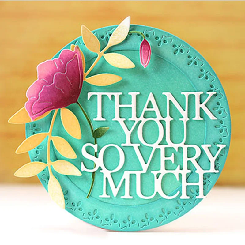 Thank You So Very Much Metal Cutting Dies Stencils For DIY Scrapbooking Decorative Embossing Suit Paper Cards Die Cutting Tool