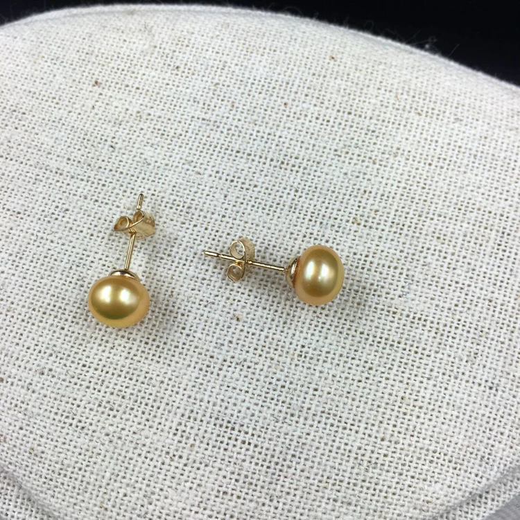 Natural Freshwater Pearl Stud Earrings Real 925 Sterling Silver High Quality Pearl Earring