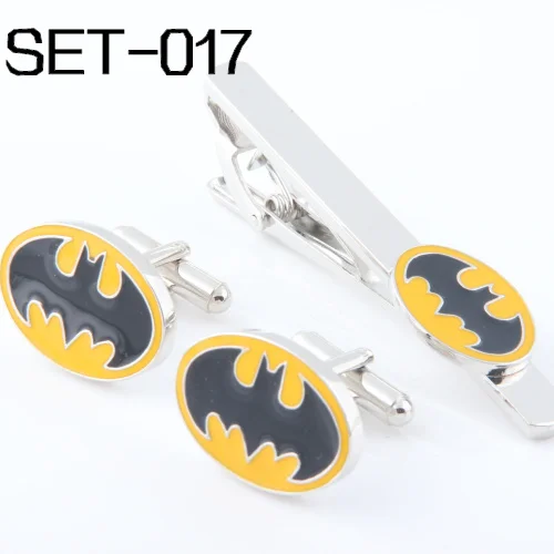 

Novelty Interesting Tie Clips & Cufflinks Can be mixed Free Shipping Set 017 Superhero Series