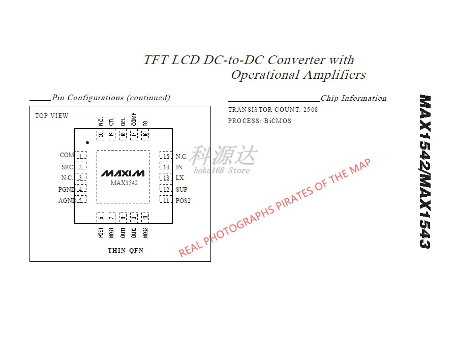 5 قطعة/الوحدة MAX1543E MAX1543ETP MAX1543 QFN-20