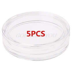 5 sztuk 38.6mm jasne okrągłe akrylowe monety kapsuła do przechowywania pudełko na srebro 2 oz Drop Shipping