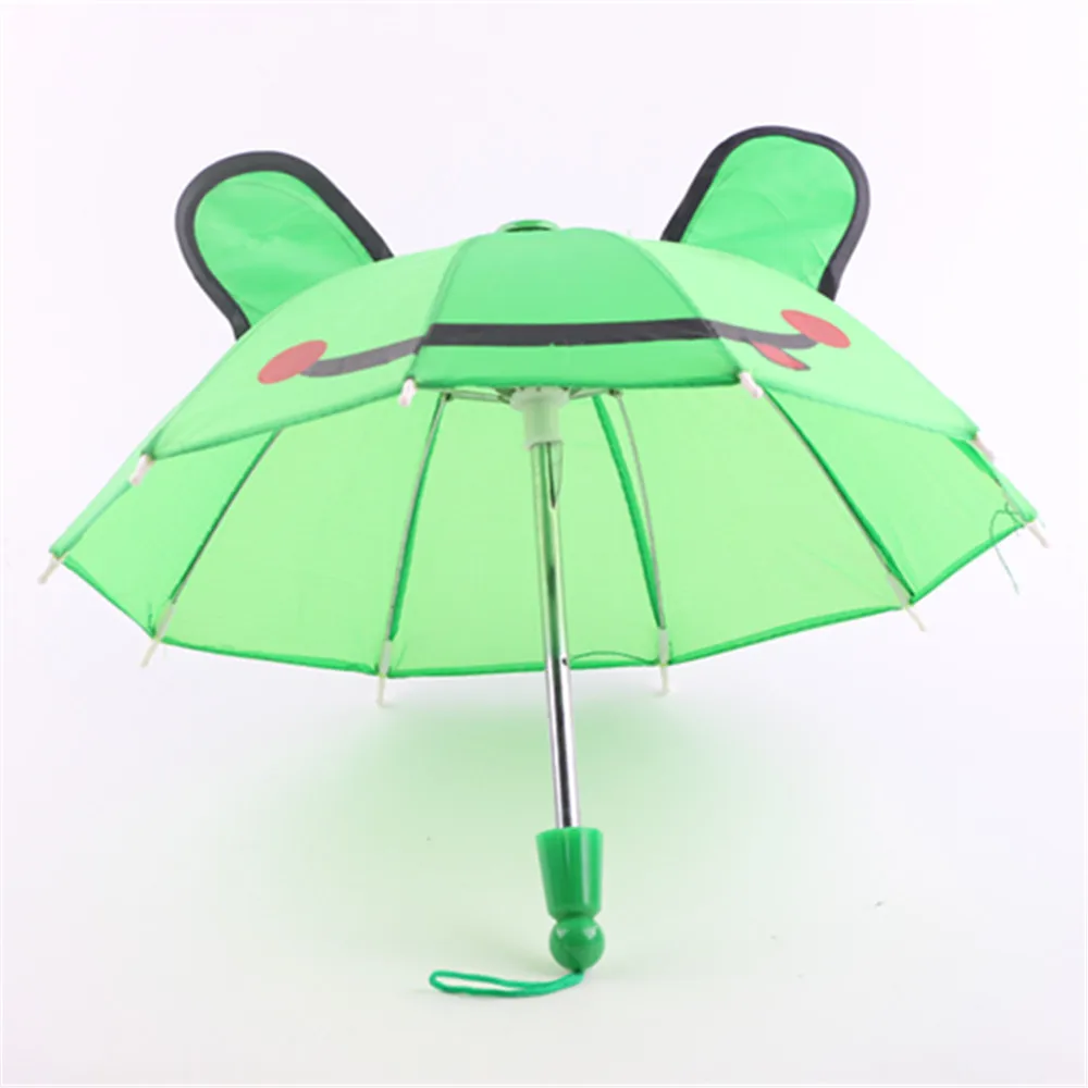 Bunny Ear Print Umbrella For 18 Inch American&43Cm Baby New Born Doll Our Generation , For Baby Birthday Festival Gift