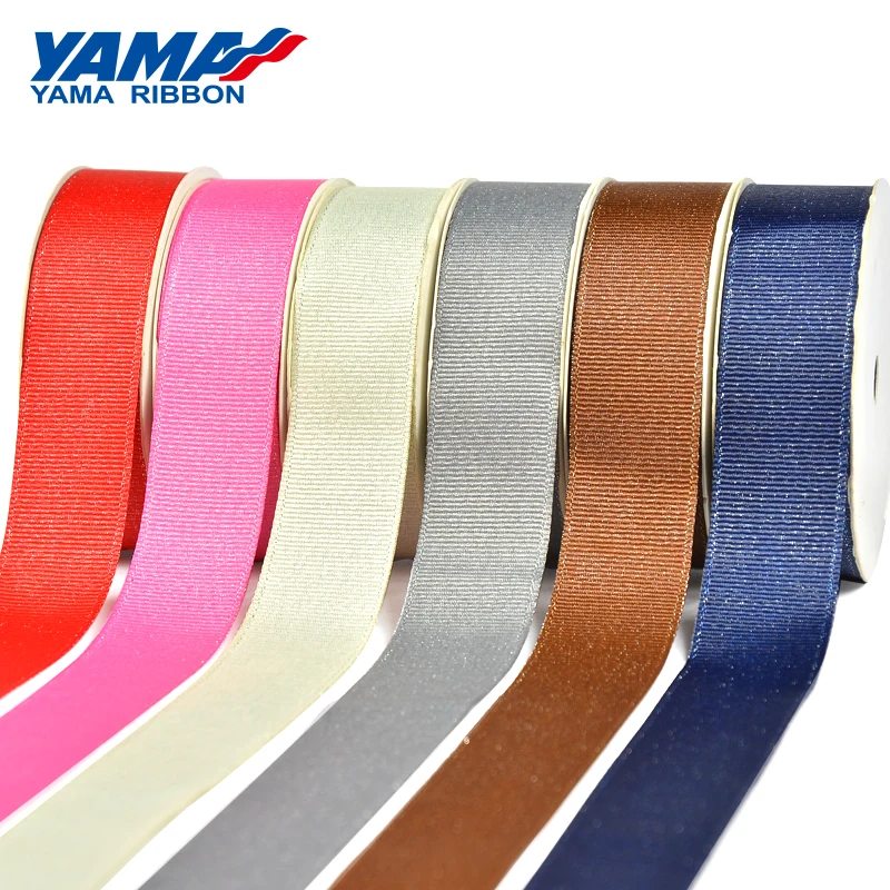 YAMA-Grosgrain Ribbon for Party, Wedding Decoration, Handmade Rose Flowers, Gold, Purple, 6, 9, 16, 22, 25, 38mm, 100Yards/Roll