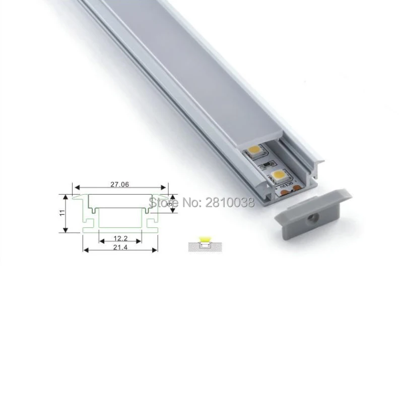 10 Sets/Lot T type Anodized LED aluminum profile Extruded Aluminium led profile LED aluminum Channel profile for Flooring light