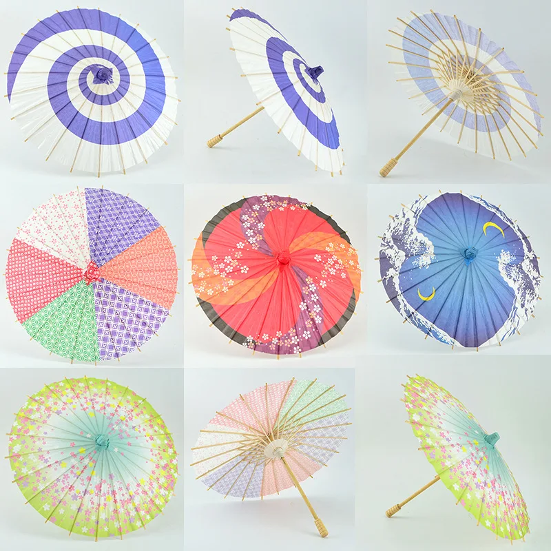 Pretty 30cm Classical Oiled Paper Umbrella China traditional dance color parasol Umbrella Outdoor wedding Party Decor Umbrella