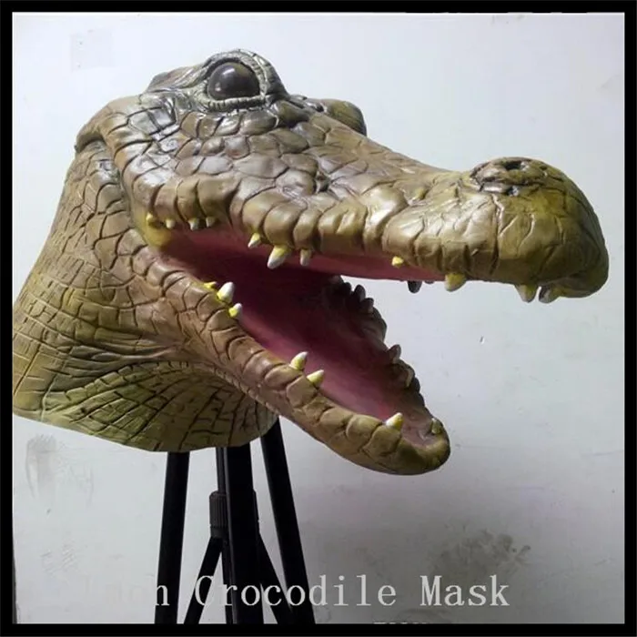 

New Fashion Full Face Carnival Animal Mask Celebrations Party Costume Realisic Crocodile Mask for Halloween props