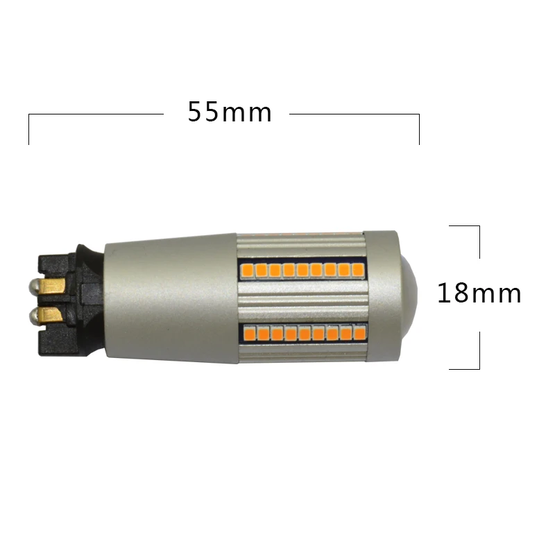 JSTOP led car turn lights 12-24V canubs pwy24w light bulbs 1500LM 100%No error No Hyper Flash Amber led front Rear Turn Signal