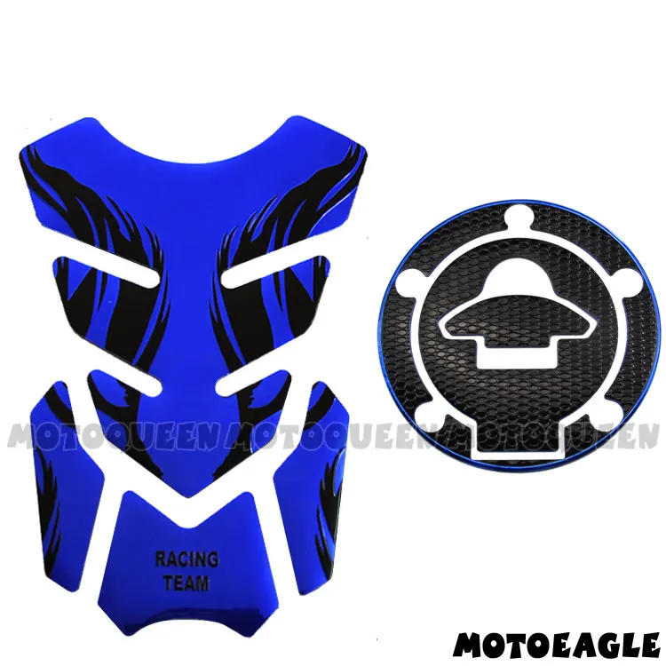 One Set 3D Motorcycle Fuel Gas Tank Cap Cover Pad Protector Decals Sticker for YAMAHA YZF-R15  R25 R3 MT25 MT03 M-slaz150